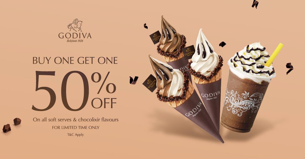 Godiva 50% Softserve & Chocolixir