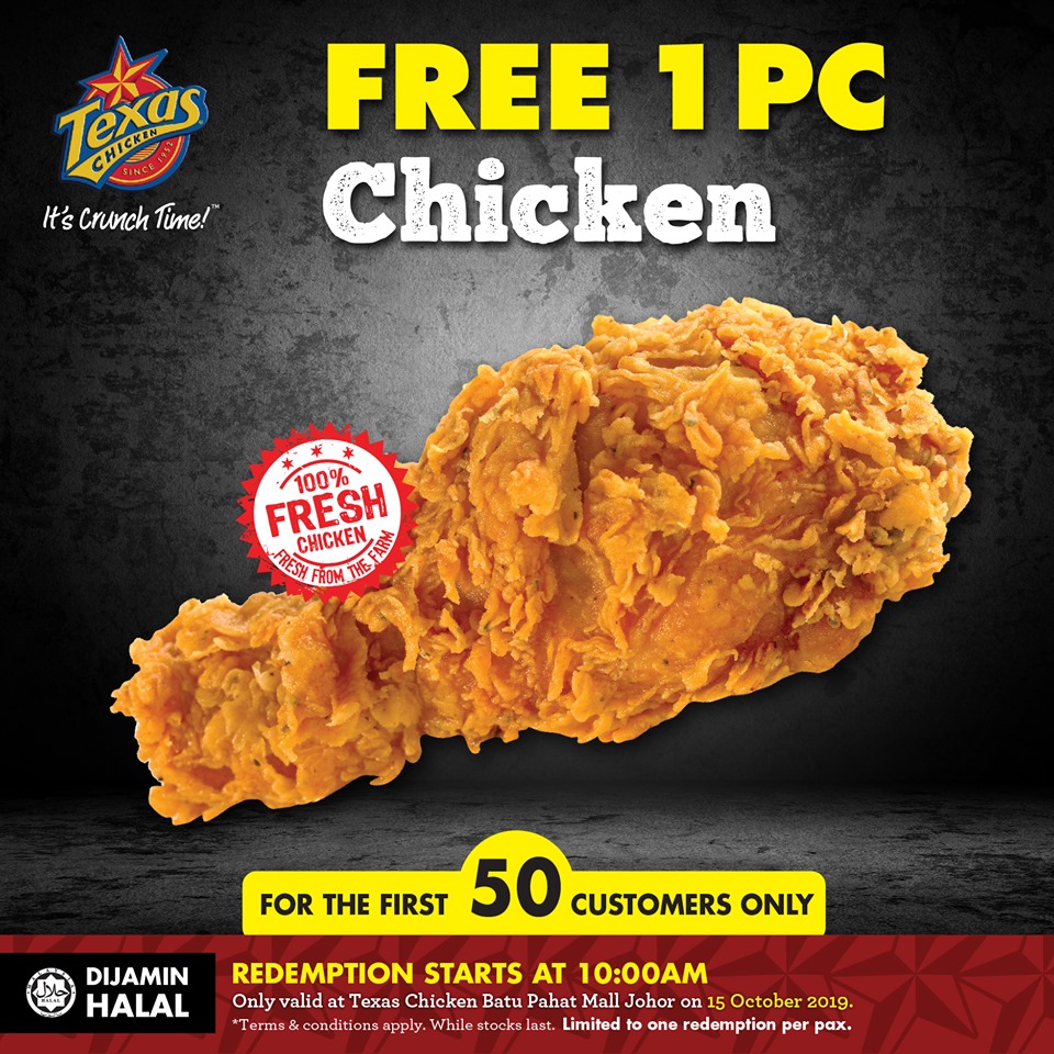 Texas Chicken Malaysia Free Food Batu Pahat